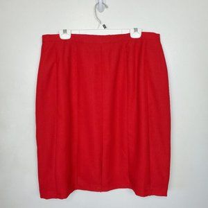 BFA Classics Red Power Color Timeless Classic Career Skirt NWOT Size 20P